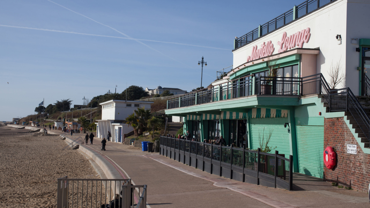 Views of the beachfront at Clacton on Sea in Essex in the United Kingdom